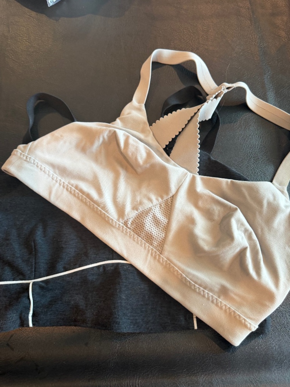 Two Sports Bras Beyond Yoga Black and Athleta Grey XL